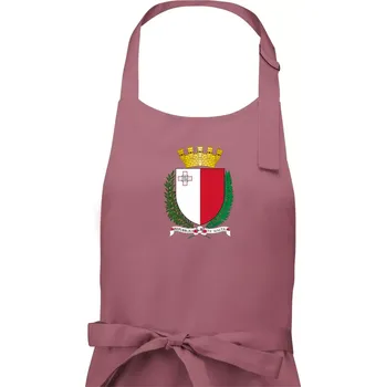 Kuchyňská zástěra Malta - statní znak - Dámská zástěra na vaření - Univerzální velikost ( Starorůžová )
