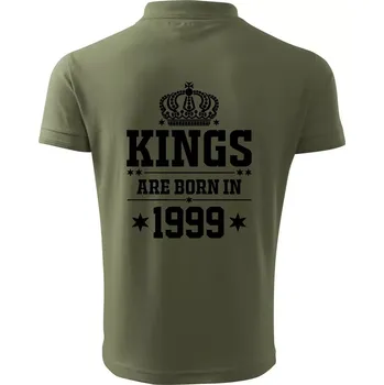 Pánská košile Kings are born in 1999 - Polokošile pánská Pique Polo 203 - XL ( Khaki )
