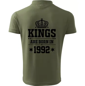 Pánská košile Kings are born in 1992 - Polokošile pánská Pique Polo 203 - 2XL ( Khaki )
