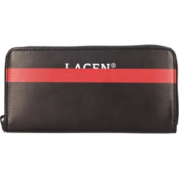 Peněženka Dámská kožená peněženka Lagen Laima - černo-červená