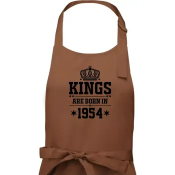 Kuchyňská zástěra Kings are born in 1954 - Pánská zástěra na vaření - Univerzální velikost ( Kakaová )