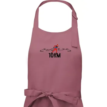 Kuchyňská zástěra 10km po Jizerkách - Dámská zástěra na vaření - Univerzální velikost ( Starorůžová )