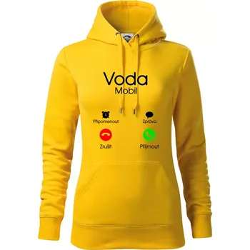 Dámská mikina Voda volá - Mikina dámská Cape s kapucí - XS ( Žlutá )