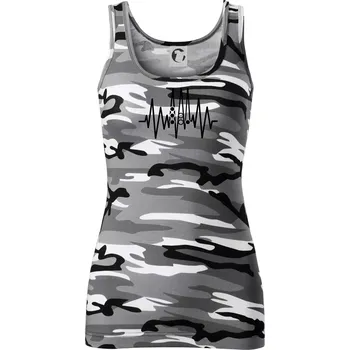 Dámské tričko Backgammon EKG - Dámské Maskáčové tílko - S ( Šedý maskáč )