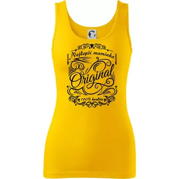 Dámské tričko Vintage nejlepší maminka 100% kvalita - Dámské tílko - 2XL ( Žlutá )