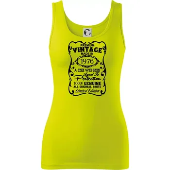 Dámské tričko Vintage Etiketa - 1976 - Dámské tílko - XL ( Limetková )