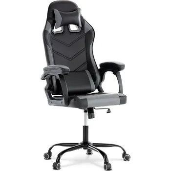 Křeslo Artium Kayce (černá + šedá ekokůže)