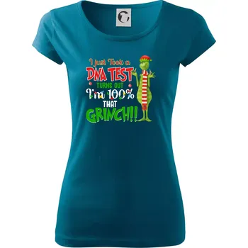 DNA test Grinch - Dámské triko Pure - 3XL ( Petrolejová )