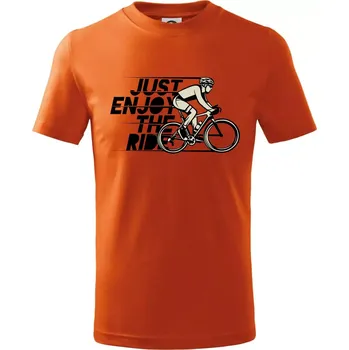 Chlapecké tričko Just enjoy the ride - Tričko dětské bavlněné - 158 cm/12 let ( Oranžová )