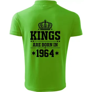 Pánská košile Kings are born in 1964 - Polokošile pánská Pique Polo 203 - 5XL ( Apple Green )