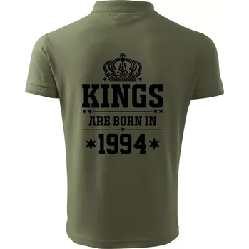 Pánská košile Kings are born in 1994 - Polokošile pánská Pique Polo 203 - 3XL ( Khaki )