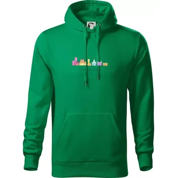 Pánská mikina Mallorca - Siluety památek - barevné - Mikina pánská Cape s kapucí - 5XL ( Středně zelená )