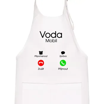 Kuchyňská zástěra Voda volá - Dětská zástěra na vaření - Univerzální velikost ( Bílá )
