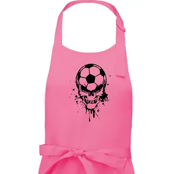 Kuchyňská zástěra Fotbal lebka splash - Dámská zástěra na vaření - Univerzální velikost ( Růžová )
