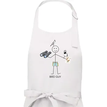 Kuchyňská zástěra Bird guy - Dámská zástěra na vaření - Univerzální velikost ( Bílá )