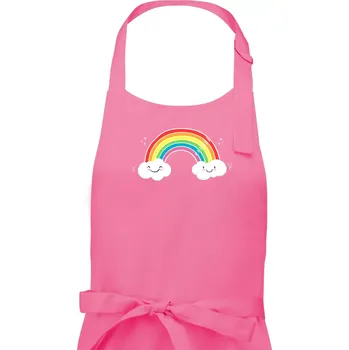 Kuchyňská zástěra Veselá duha - Pánská zástěra na vaření - Univerzální velikost ( Růžová )