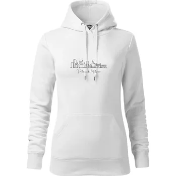 Dámská mikina Mallorca - Siluety památek - Mikina dámská Cape s kapucí - M ( Bílá )