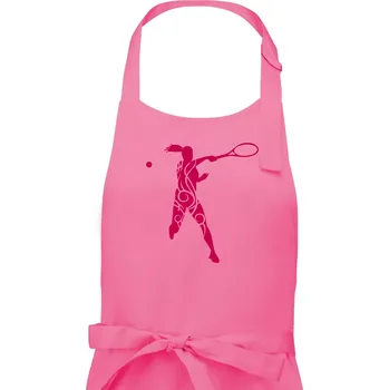 Kuchyňská zástěra Tenistka klikihaky - Pánská zástěra na vaření - Univerzální velikost ( Růžová )