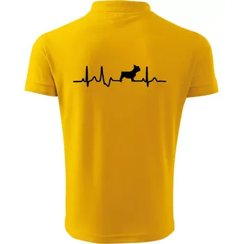 Pánská košile EKG Francouzský buldoček z boku - Polokošile pánská Pique Polo 203 - 2XL ( Žlutá )