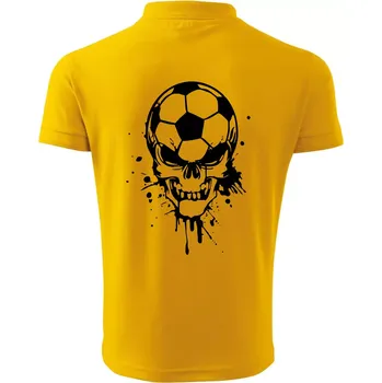 Pánská košile Fotbal lebka splash - Polokošile pánská Pique Polo 203 - 2XL ( Žlutá )