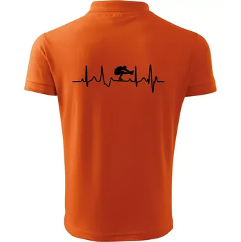 Pánská košile EKG lední brusle - Polokošile pánská Pique Polo 203 - XL ( Oranžová )