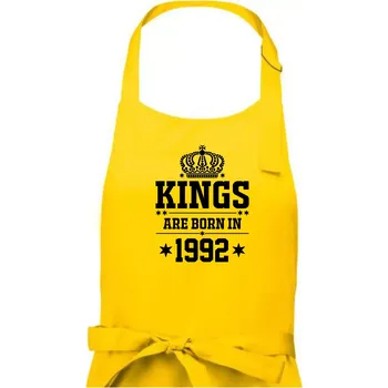 Kuchyňská zástěra Kings are born in 1992 - Pánská zástěra na vaření - Univerzální velikost ( Žlutá )