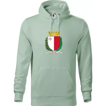 Pánská mikina Malta - statní znak - Mikina pánská Cape s kapucí - XL ( Sage )