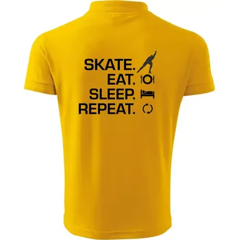 Pánská košile Eat sleep skate - lední bruslení - Polokošile pánská Pique Polo 203 - 2XL ( Žlutá )