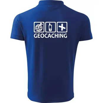Pánská košile Geocaching ikony - Polokošile pánská Pique Polo 203 - 4XL ( Královská modrá )