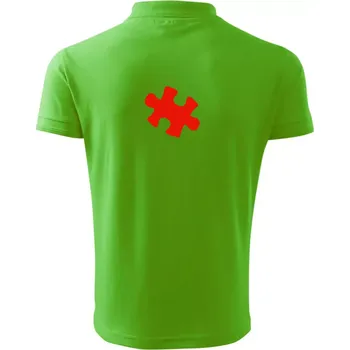 Pánská košile Láska puzzle - Polokošile pánská Pique Polo 203 - 4XL ( Apple Green )