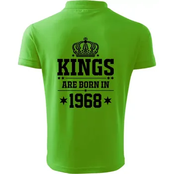 Pánská košile Kings are born in 1968 - Polokošile pánská Pique Polo 203 - XL ( Apple Green )