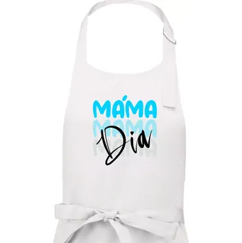 Kuchyňská zástěra D I A Máma blue - Dámská zástěra na vaření - Univerzální velikost ( Bílá )