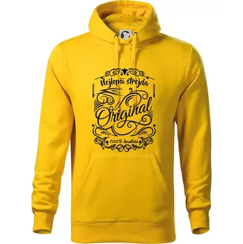 Pánská mikina Vintage nejlepší strejda 100% kvalita - Mikina pánská Cape s kapucí - 5XL ( Žlutá )