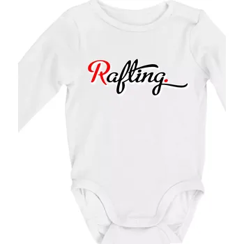 Rafting retro - Body kojenecké s dlouhým rukávem - Dlouhý r. 6-12 měs ( Bílá )