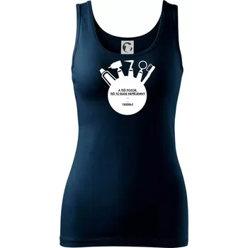 Dámské tričko U zubaře teď to bude nepříjemný - Dámské tílko - L ( Námořní modrá (velmi tmavá - téměř černá) )