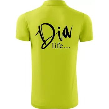 Pánská košile D I A Life - Polokošile Victory sportovní (dresovina) - XL ( Limetková )