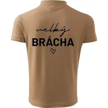 Pánská košile Velký brácha - nápis na prsou - Polokošile pánská Pique Polo 203 - 2XL ( Písková )