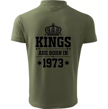 Pánská košile Kings are born in 1973 - Polokošile pánská Pique Polo 203 - XL ( Khaki )