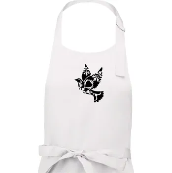 Kuchyňská zástěra Ptáček vzorovaný - Pánská zástěra na vaření - Univerzální velikost ( Bílá )