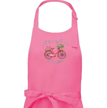 Kuchyňská zástěra Pěknou jízdu životem 50 - Dámská zástěra na vaření - Univerzální velikost ( Růžová )