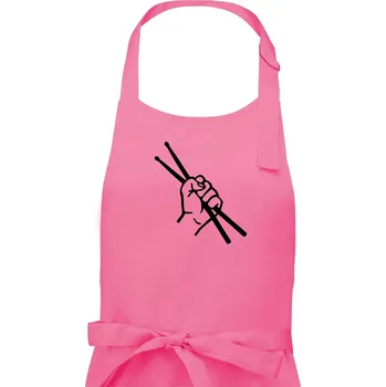 Kuchyňská zástěra Paličky ruka - Dámská zástěra na vaření - Univerzální velikost ( Růžová )