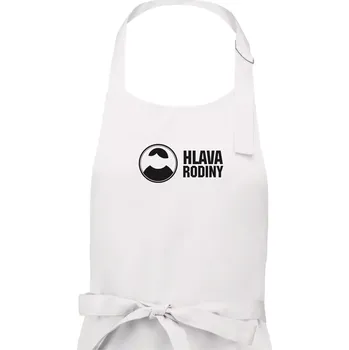 Kuchyňská zástěra Hlava rodiny - Pánská zástěra na vaření - Univerzální velikost ( Bílá )