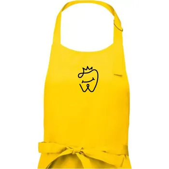 Kuchyňská zástěra Zubařka princezna - Dámská zástěra na vaření - Univerzální velikost ( Žlutá )