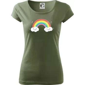 Dámské tričko Veselá duha - Dámské triko Pure - XL ( Khaki )