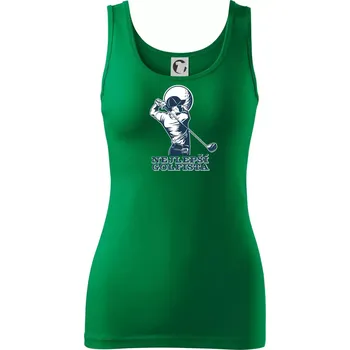 Dámské tričko Nejlepší golfista - Dámské tílko - XS ( Středně zelená )