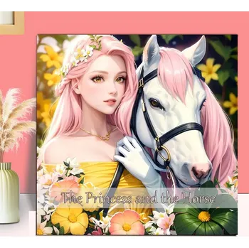 omalovánky Omalovánky pro klid duše - Princezna a kůň