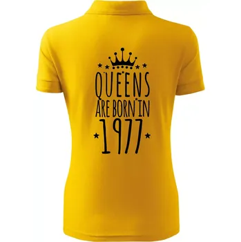 Queens are born in 1977 - Polokošile dámská Pique Polo - 3XL ( Žlutá )
