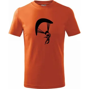 Chlapecké tričko Paragliding panáček ikona - Tričko dětské bavlněné - 134 cm/8 let ( Oranžová )