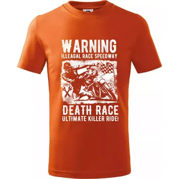Illegal Race Speedway - Tričko dětské bavlněné - 122 cm/6 let ( Oranžová )