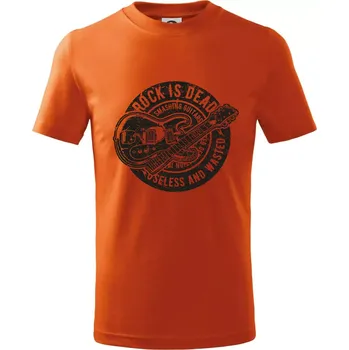 Chlapecké tričko Rock Is Dead 1 - Tričko dětské bavlněné - 146 cm/10 let ( Oranžová )